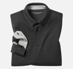 Liquid Cotton Long-Sleeve Polo - 07405913-XXL