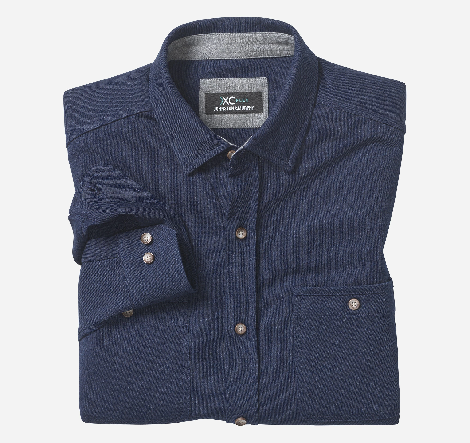 XC Flex® Stretch Indigo Long-Sleeve Shirt - 07405936-S 3 XC Flex® Stretch Indigo Long-Sleeve Shirt - 07405936-S
