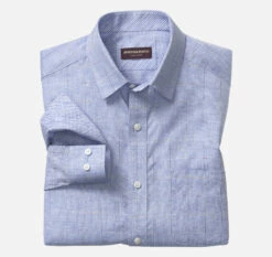 Washed Linen-Blend Shirt - 07409313-3XL