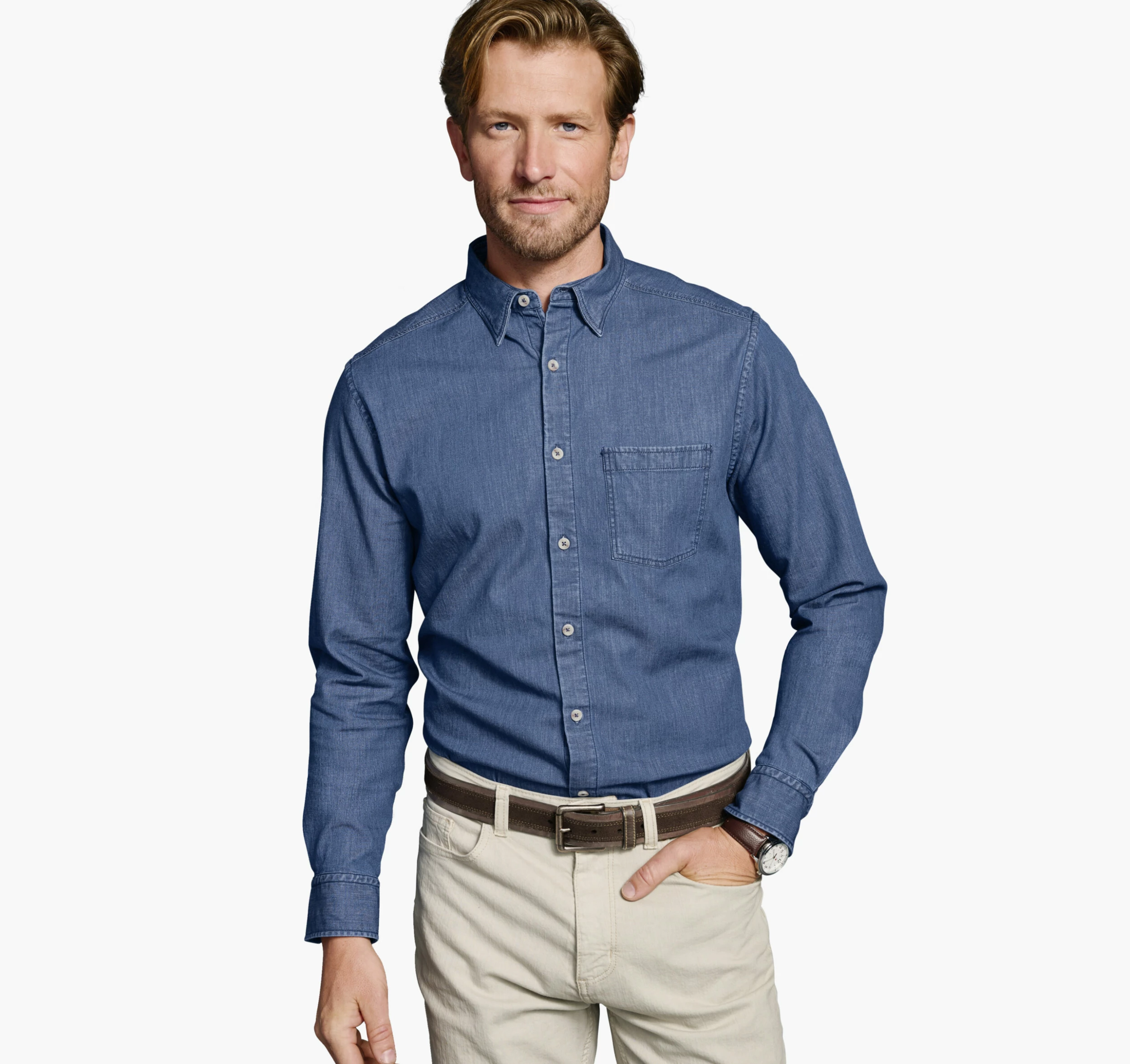 Washed Denim Shirt - 07409407-XXL 4 Washed Denim Shirt - 07409407-XXL - Image 2